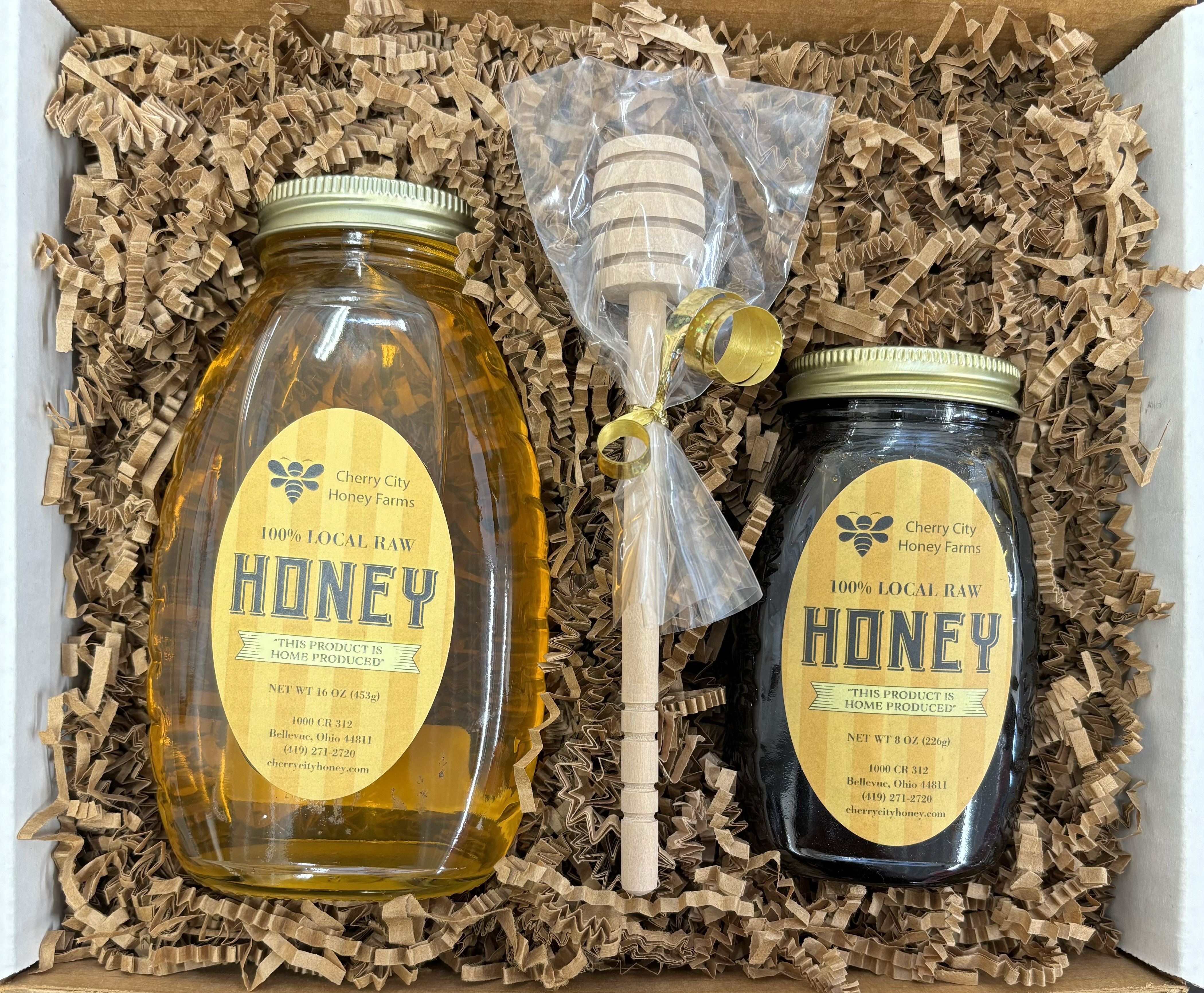 Traditional & Buckwheat Honey Gift Box – Classic Local Honey Collection