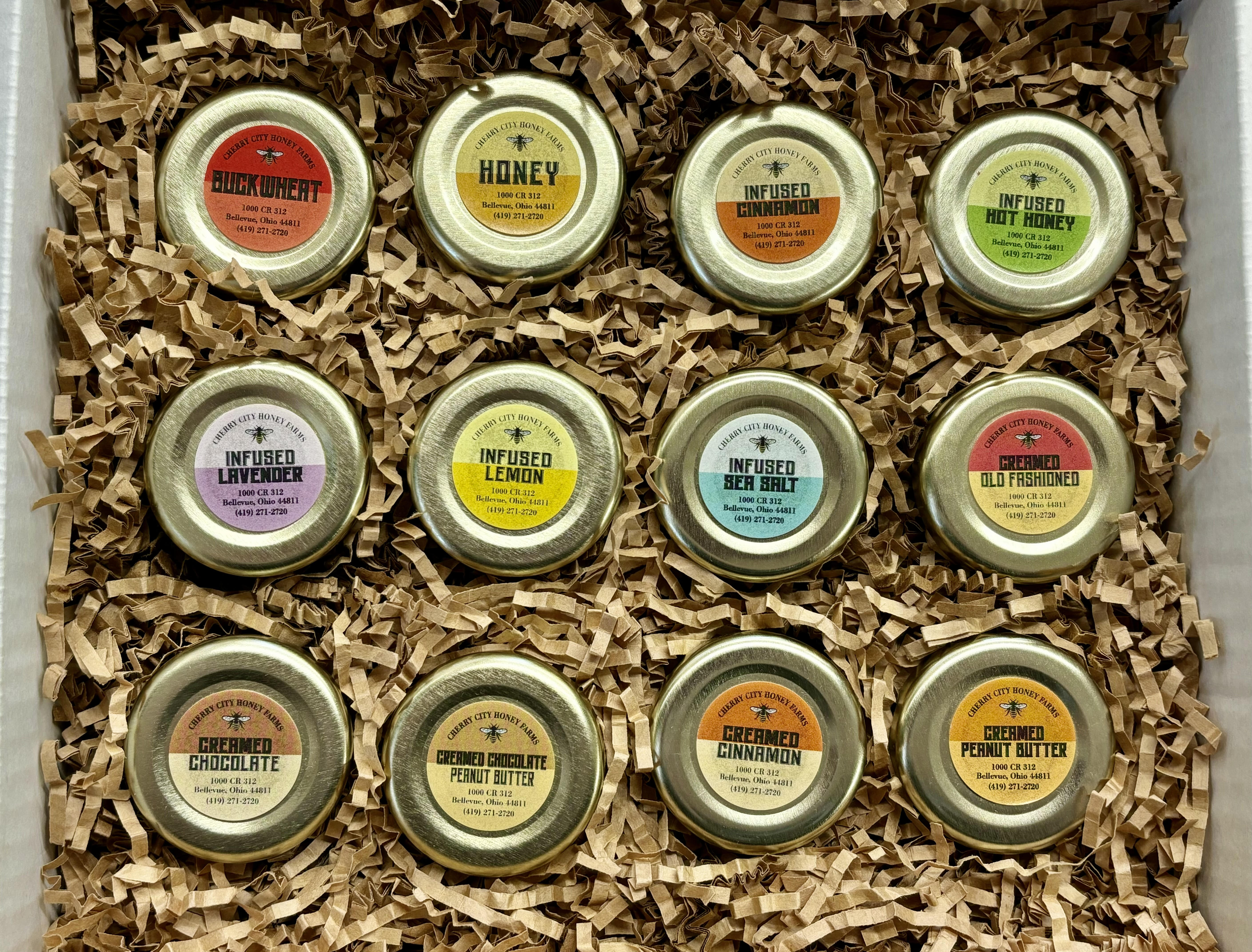 Sample It All Specialty Honey Gift Box – 12 Varieties of Small Batch Honey